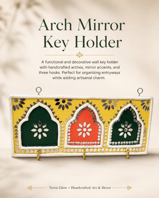 Arch Mirror Key Holder