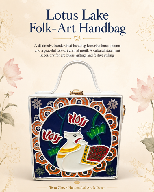 Lotus Lake Folk-Art Handbag