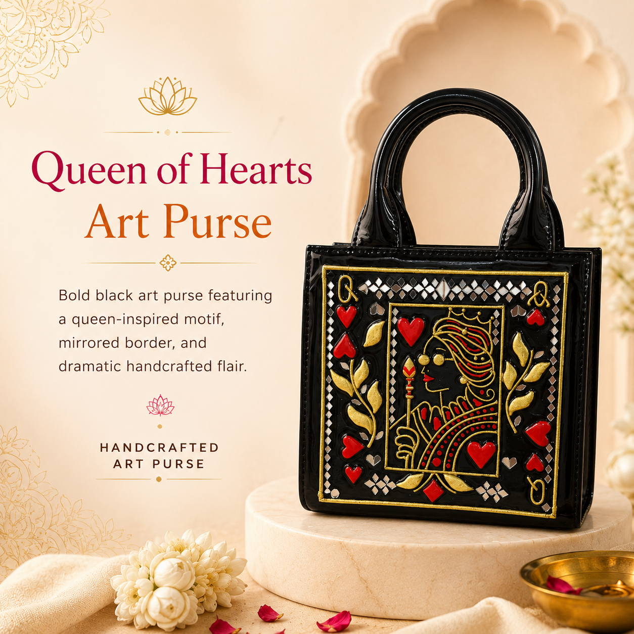 Queen of Hearts Art Purse