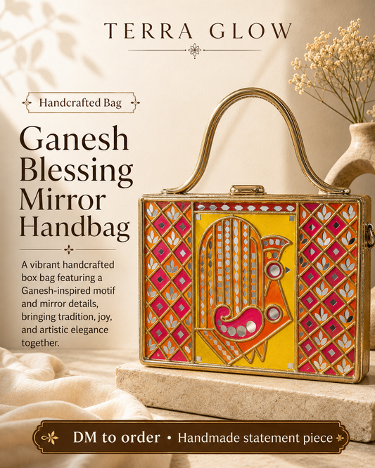 Ganesh Blessing Mirror Handbag