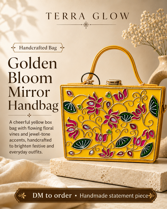 Golden Bloom Mirror Handbag (Sold)