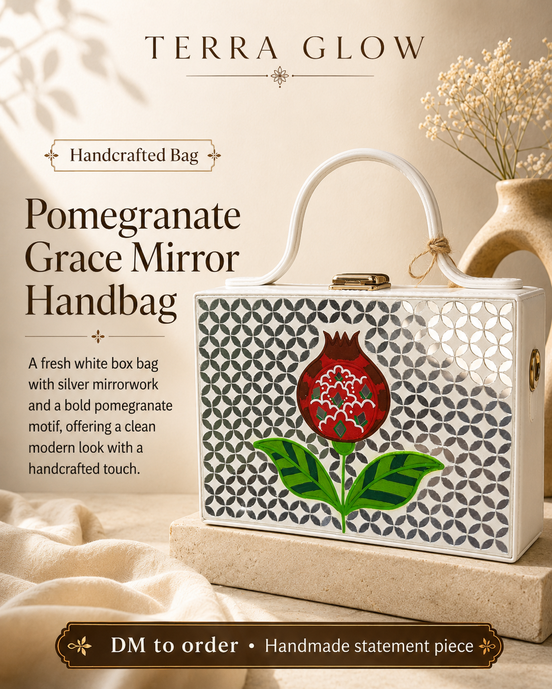 Pomegranate Grace Mirror Handbag