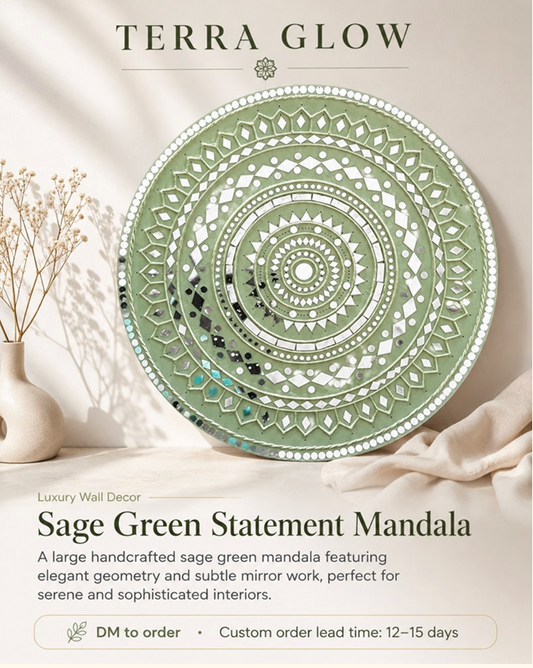 Sage Green Statement Mandala